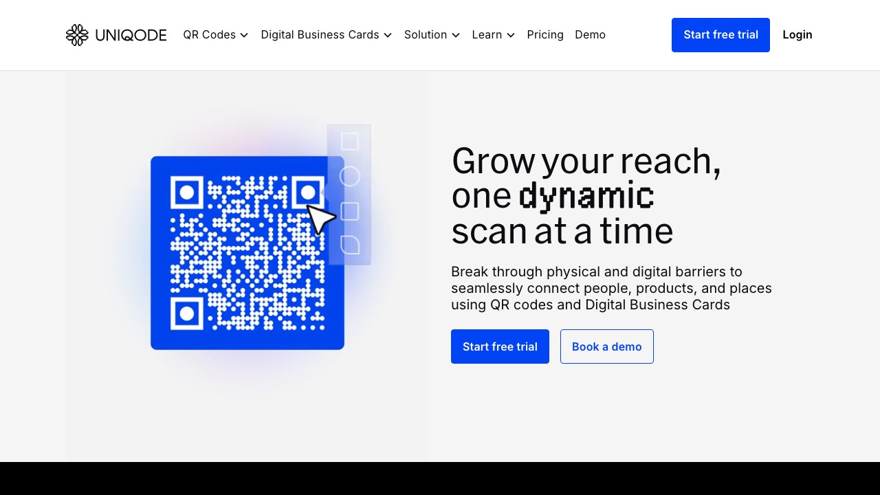 Uniqode enterprise dynamic QR code management platform with team controls